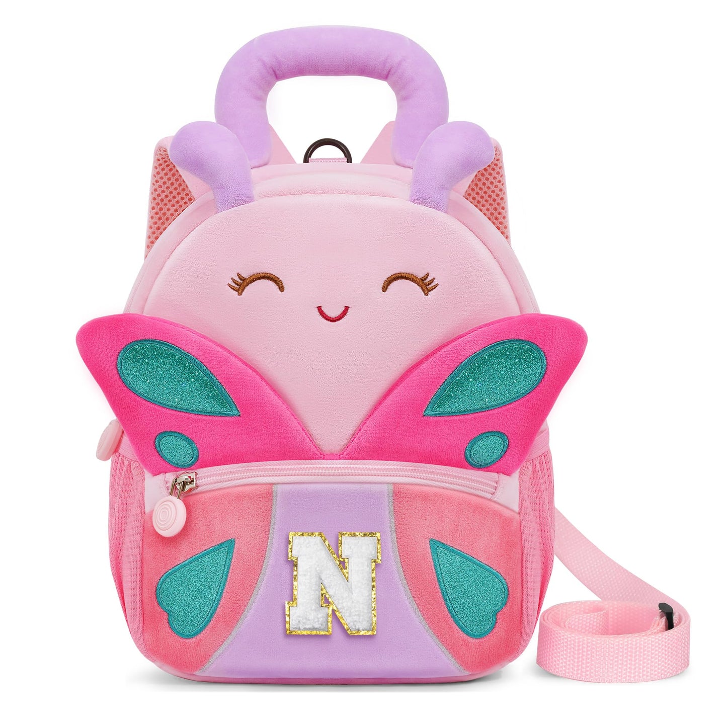 YOOLIFE Initial Birthday Gifts for Girls Kids Personalized Kids Backpack for Little Girls, Kindergarten Elementary School Bookbag for Girl Toddler Teen Gift for Daughter Sister Pink Backpack A