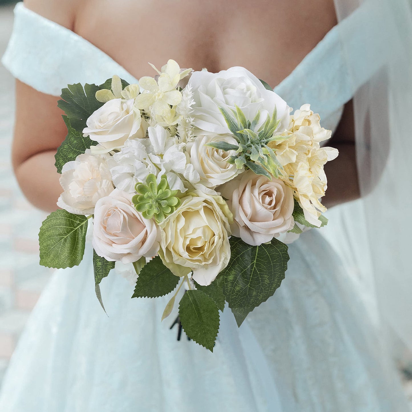 Artificial Flowers Combo for DIY Wedding Bouquets Combo Centerpieces Arrangements Party Bridal Baby Shower Home Decorations-Blush Pink