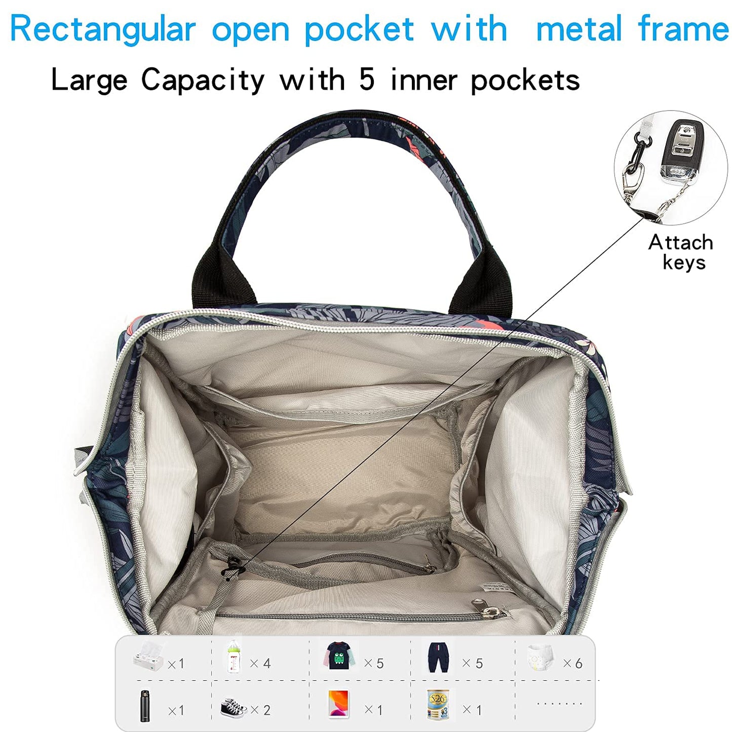 Diaper Bag Backpack for Dad and Mom with USB Charging Port Stroller Straps and Insulated Pocket,army military Travel Nappy Backpack for Daddy/Mommy (Black)