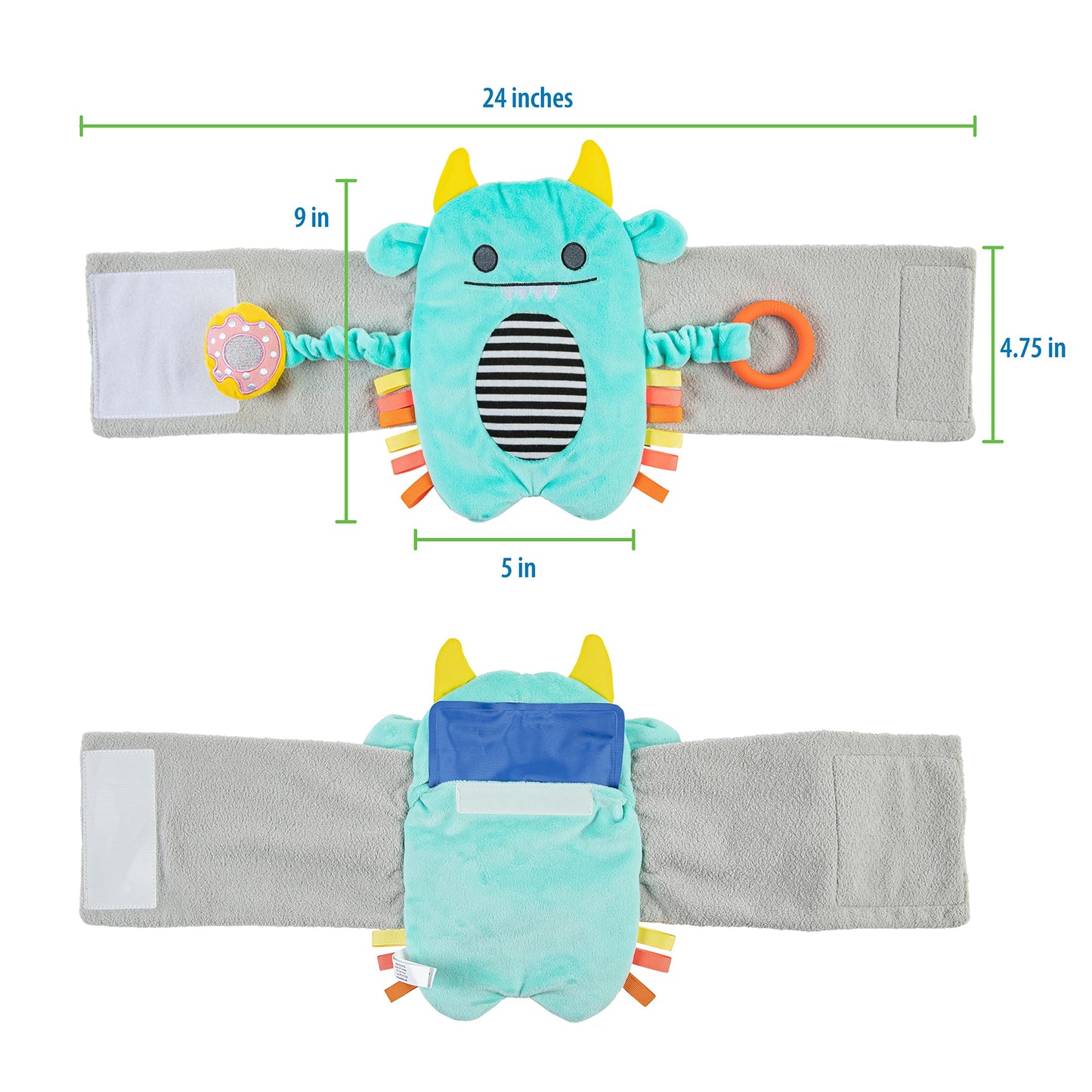 Dr. Brown's Infant Gripebelt Heated Belly Band, Soothe Baby's Tummy with Gentle Warmth and Compression, Hedgehog, 0m+
