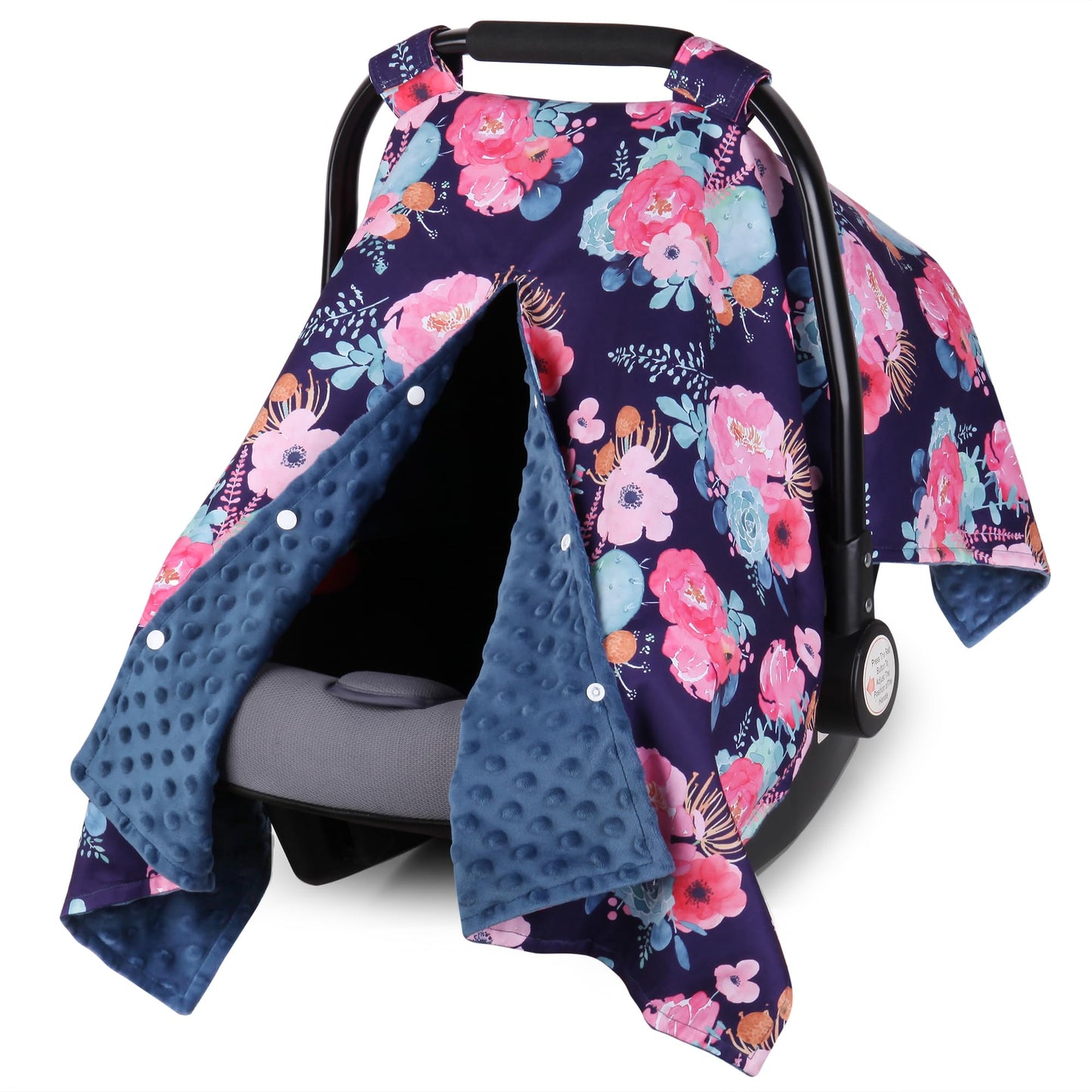 Rquite Car Seat Cover Baby, Carseat Covers Baby Boy, Minky Infant Car Seat Cover Winter, Peekaboo Opening Car Seat Canopy, Multi-use Baby Carrier, Stroller, Nursing Cover, Minky Blanket, Dinosaur