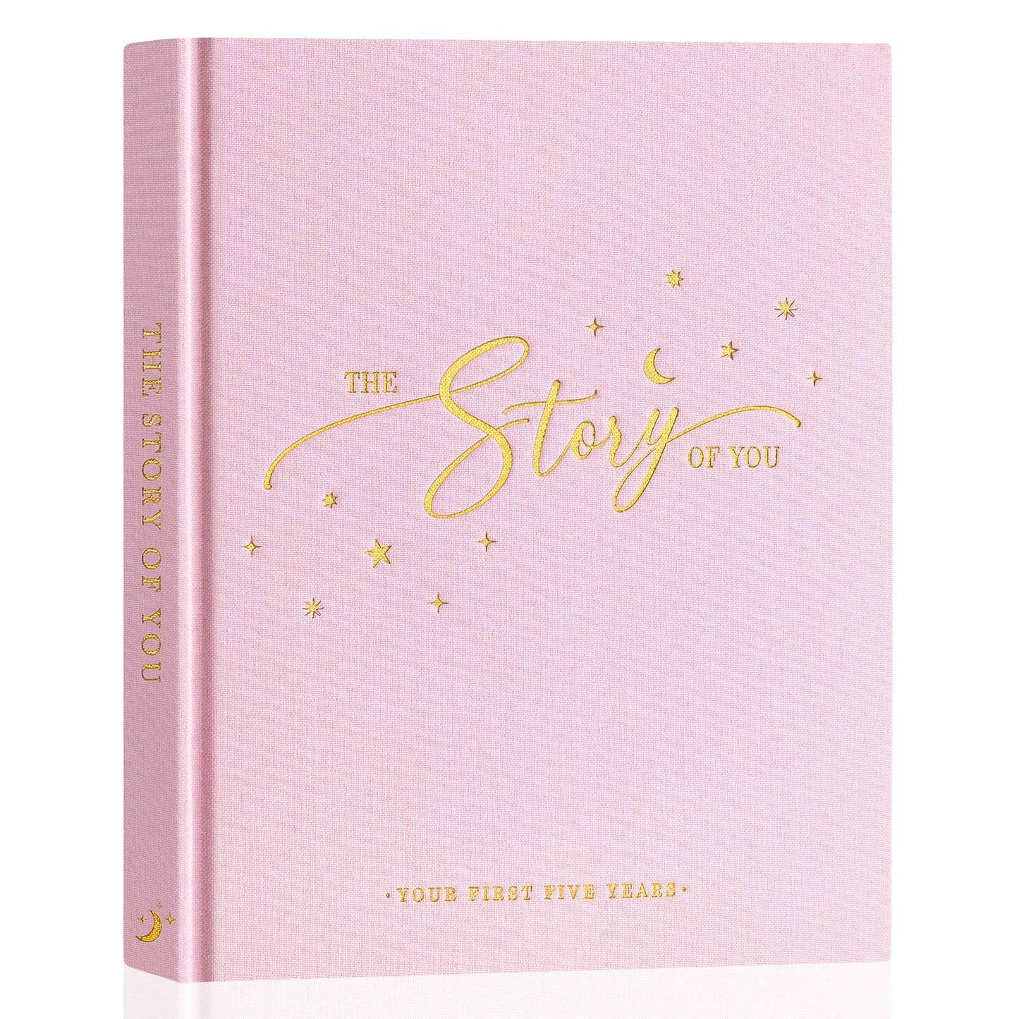 Lanpn Baby Memory Book - Linen Baby Book Journal Memories Keepsake - The Story of You - Newborn Baby First 5 Year Scrapbook Photo Book Milestone Album for Boy Girl New Parents (Sage Green, 154 Pages)