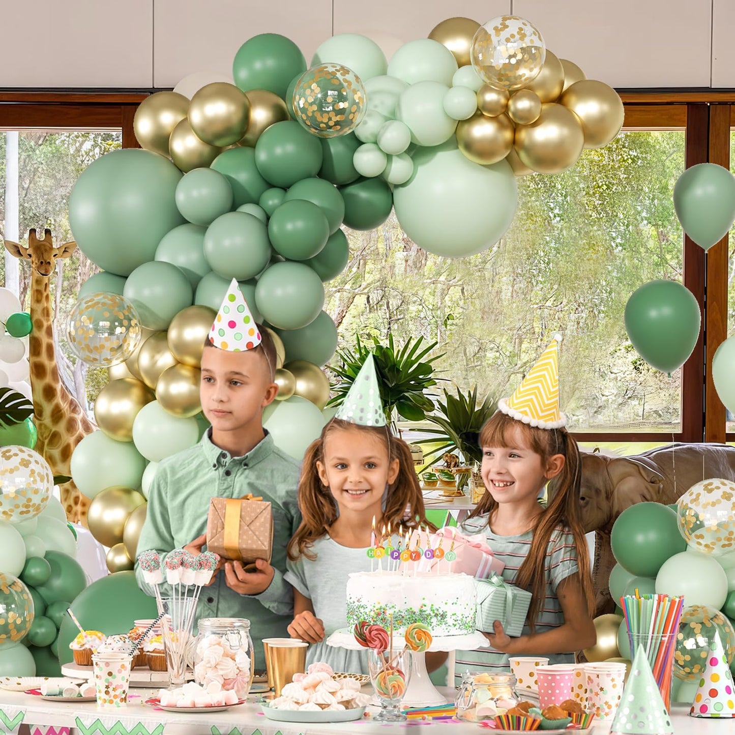 147pcs Neutral Balloon Garland Arch Kit, Different Sizes with Beige Cream Sand White Metallic Champagne Gold Balloons for Wedding Bridal Shower Birthday Boho Neutral Baby Shower Party Decorations