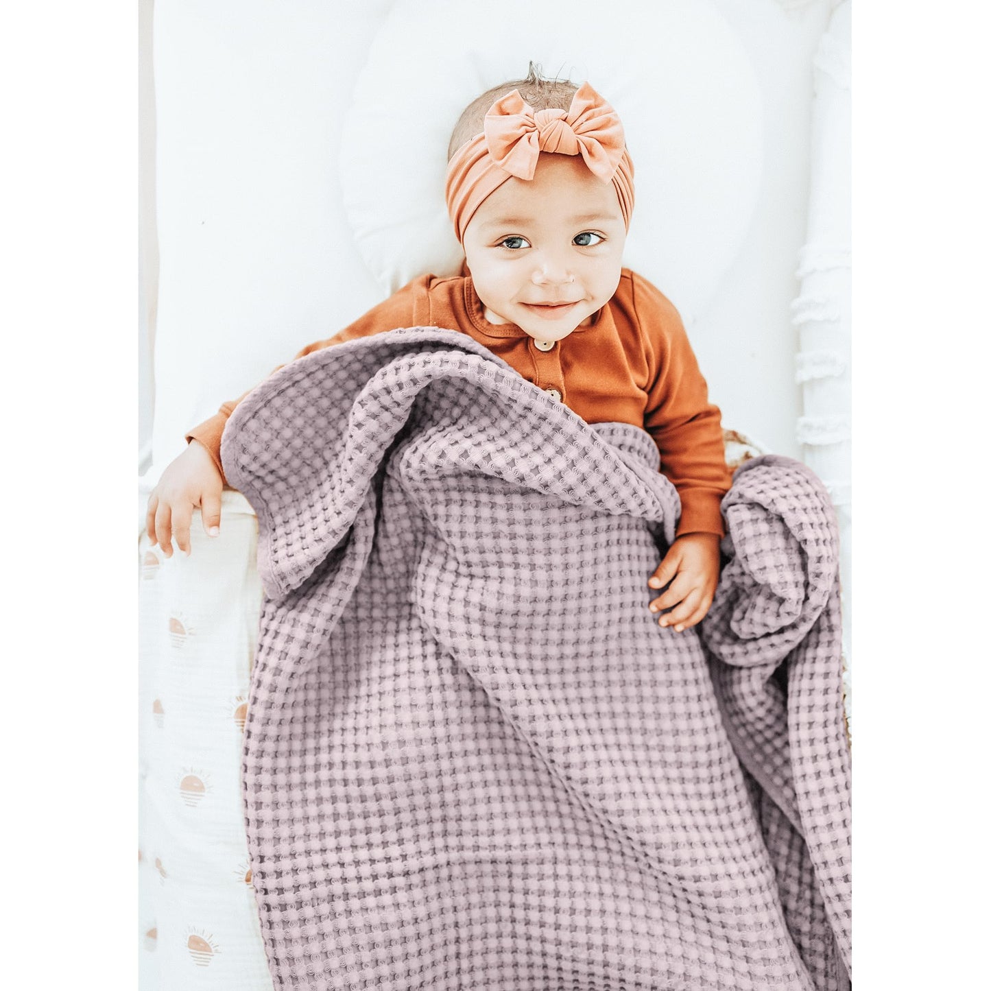 Konssy Waffle Baby Blanket - Soft & Cozy Nursery Swaddle Blanket, Lightweight Toddler Throw for Boys & Girls, Ideal for Wrapping (Oat)