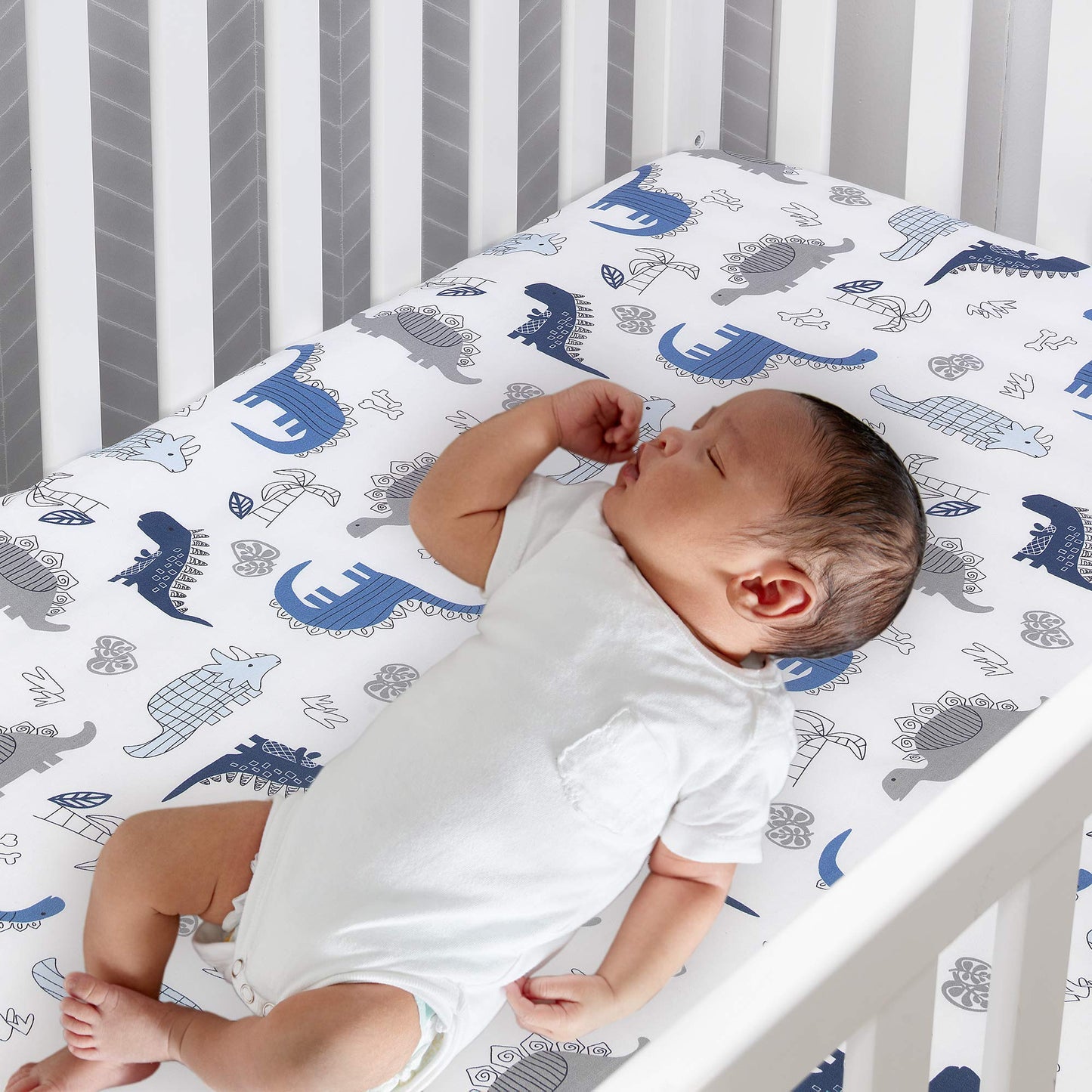 Lambs & Ivy Jungle Safari Gray/Tan/White Nursery 6-Piece Baby Crib Bedding Set