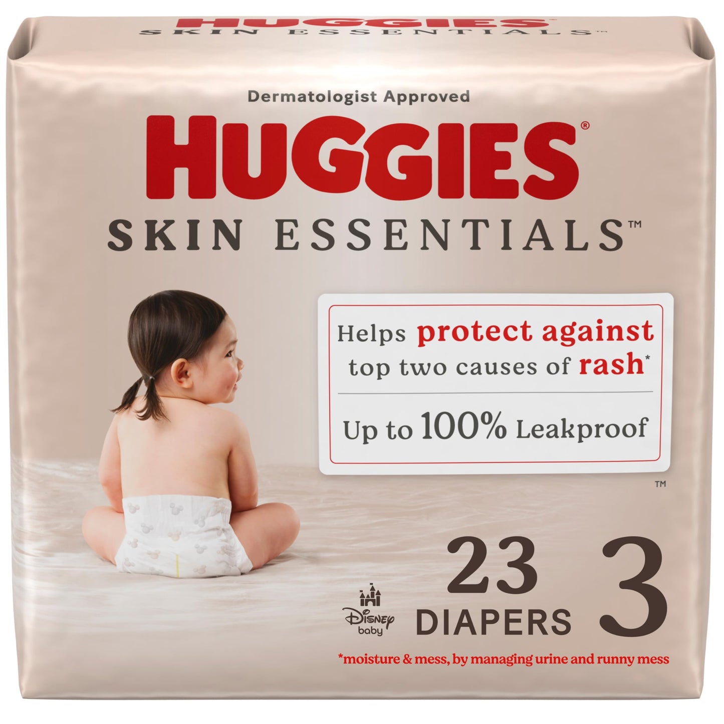 Huggies Size 2 Diapers, Skin Essentials Baby Diapers, Size 2 (12-18 lbs), 74 Count, Packaging May Vary
