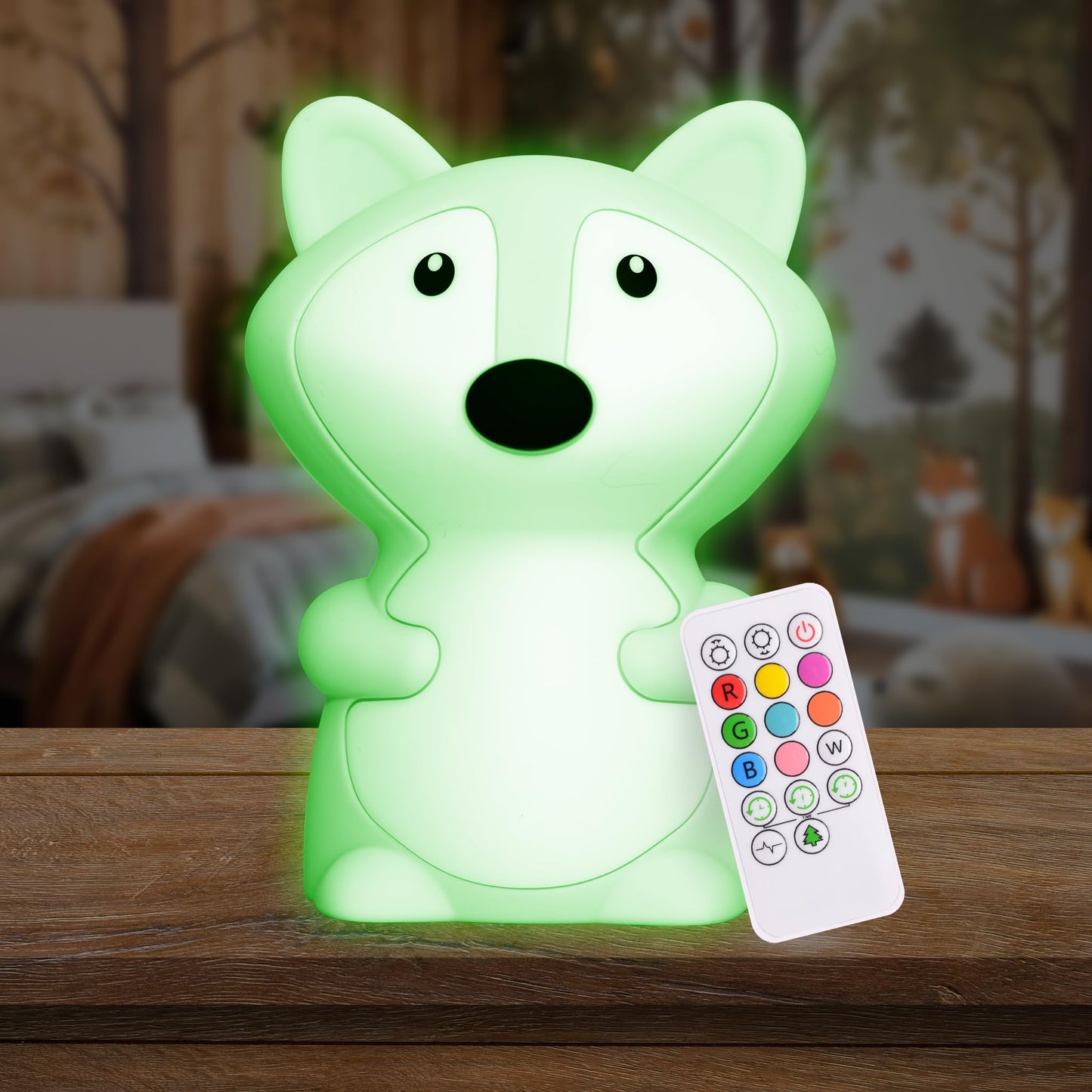 Lumipets Remote Control Silicone Night Light for Kids - Pig Design with 9 Soft Colors & Sleep Timer - Rechargeable, Battery-Operated Lamp for Bedroom | Baby Nursery, Toddler, Girls, Boys