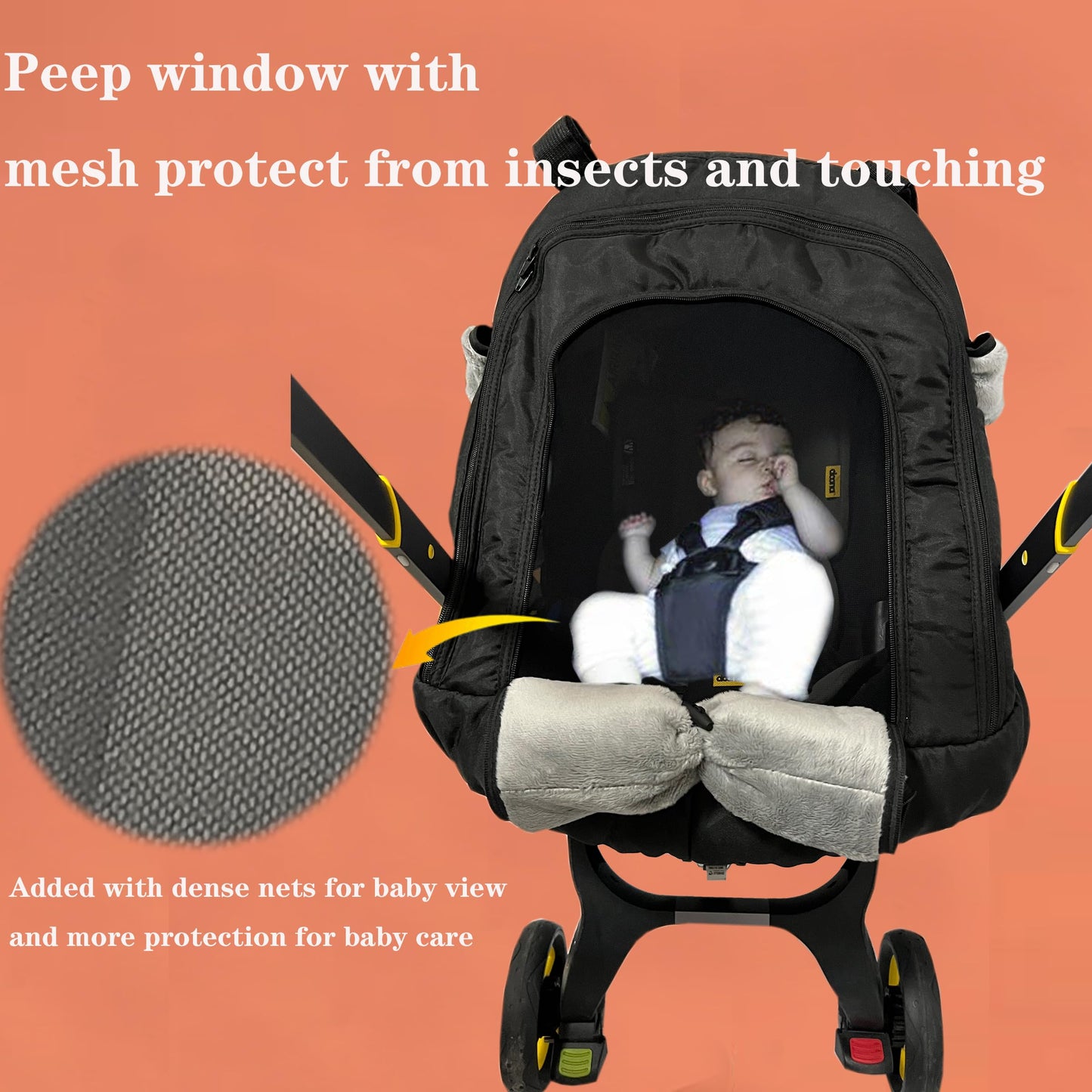 Winter Carseat Cover for Baby Cold-Weather Shield Protection - Baby Car Seat Cover for Infant Car Seat,Waterproof and Windproof Canopy CarSeat Covers for Baby Warm and Cozy Car Seat Covers