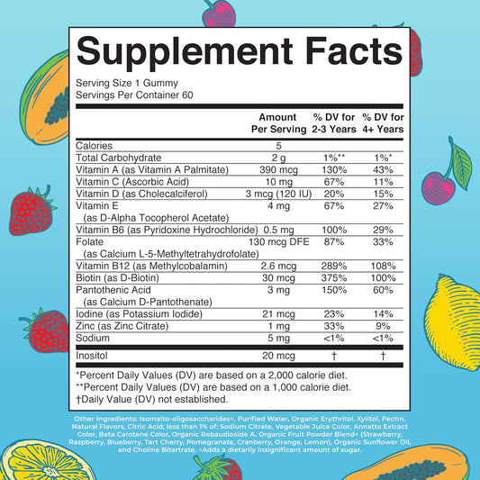 MaryRuth Organics Kids Vitamins | Multi | Sugar Free | 2 Month Supply | Kids Multivitamin Gummies for Ages 2+ | Multivitamin for Kids | Vitamins for Kids | Vegan | Only 1 Gummy a Day | 60 Count |