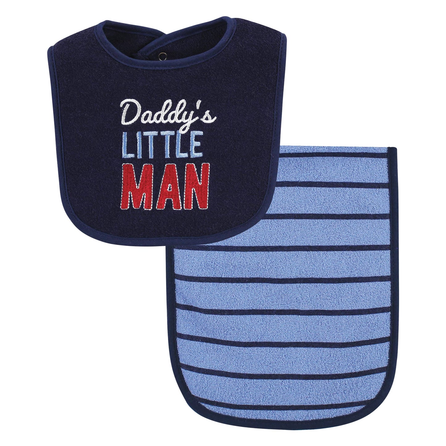 Hudson Baby Unisex Baby Cotton Terry Bib and Burp Cloth Set, Dinner Date, One Size
