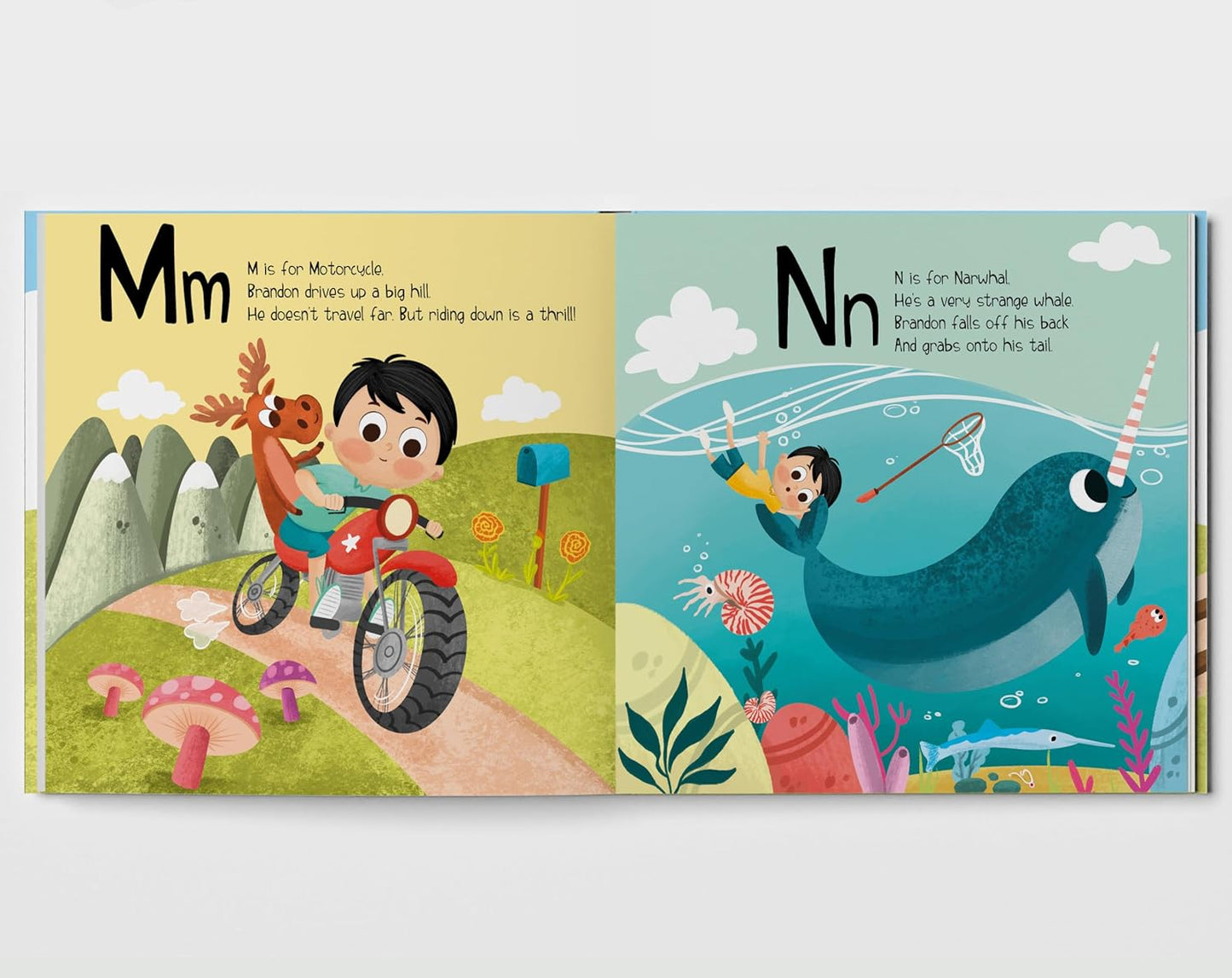 The ABC Train - ABC Book - Alphabet Learning for Toddlers 1-3 - Personalized Children's Book
