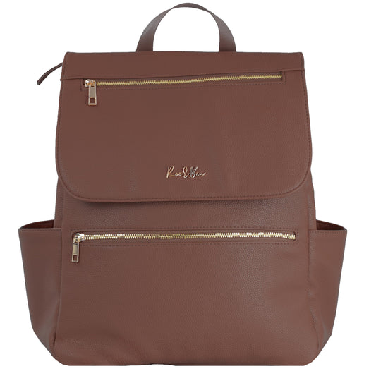 Premium Vegan Leather Diaper Bag Backpack – Large Designer Baby Bag, Stylish Diaper Backpack with Stroller & Crossbody Straps & Multiple Compartments (Powder Blue)