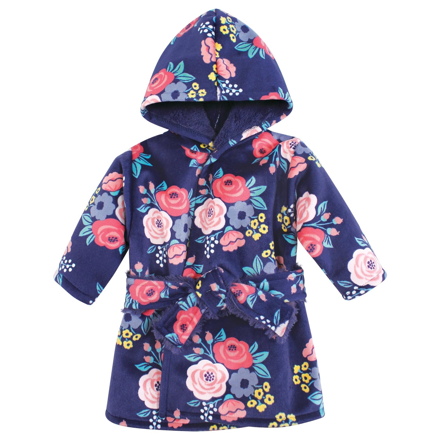 Hudson Baby Unisex Baby Mink with Faux Fur Lining Pool and Beach Robe Cover-ups