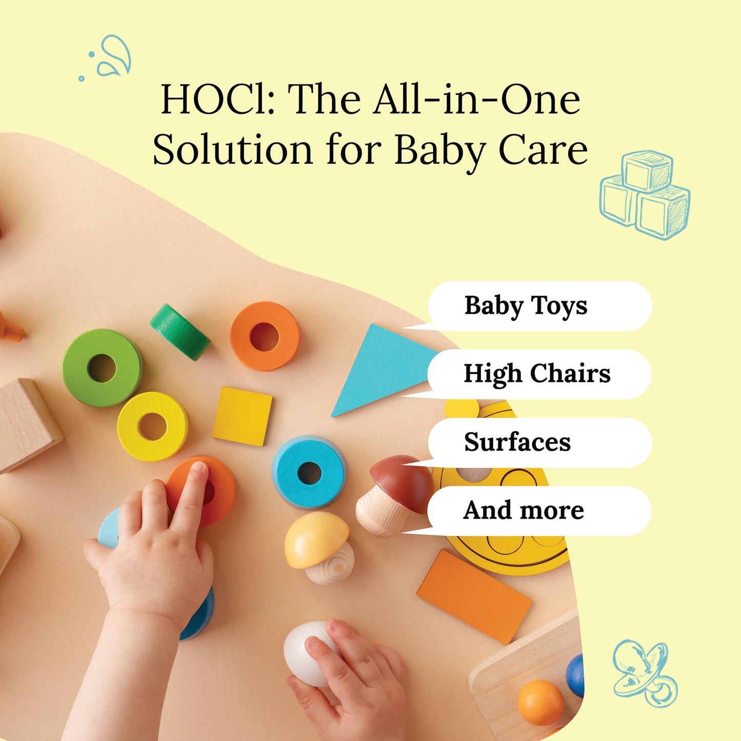 Littley Toy & Surface Cleaner with Hypochlorous Acid, Fragrance-Free, Made Without Ammonia, Bleach, Phosphates, Phthalates, or Dyes, 16oz Spray Bottle
