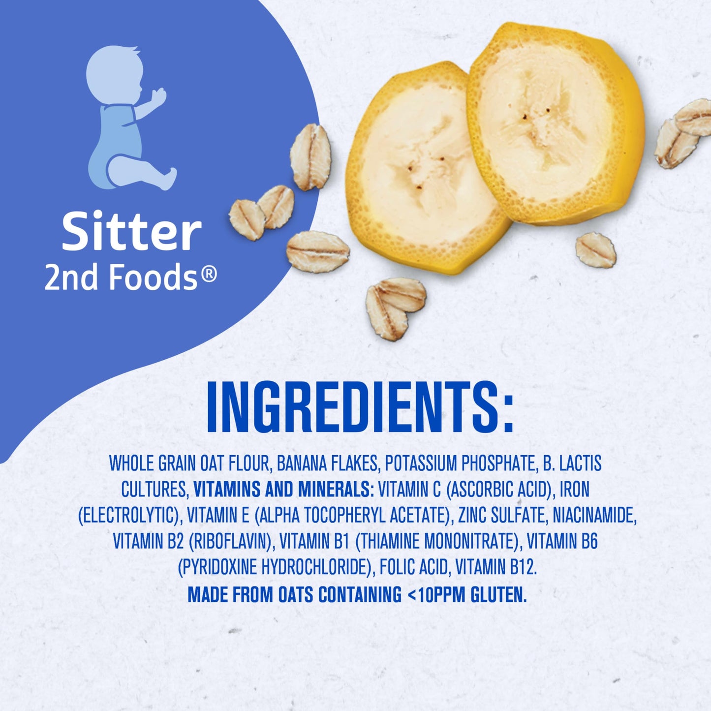Gerber Stage 2 Baby Food, Oatmeal Banana Cereal, Probiotics Support Healthy Digestion, Baby Oatmeal Cereal
