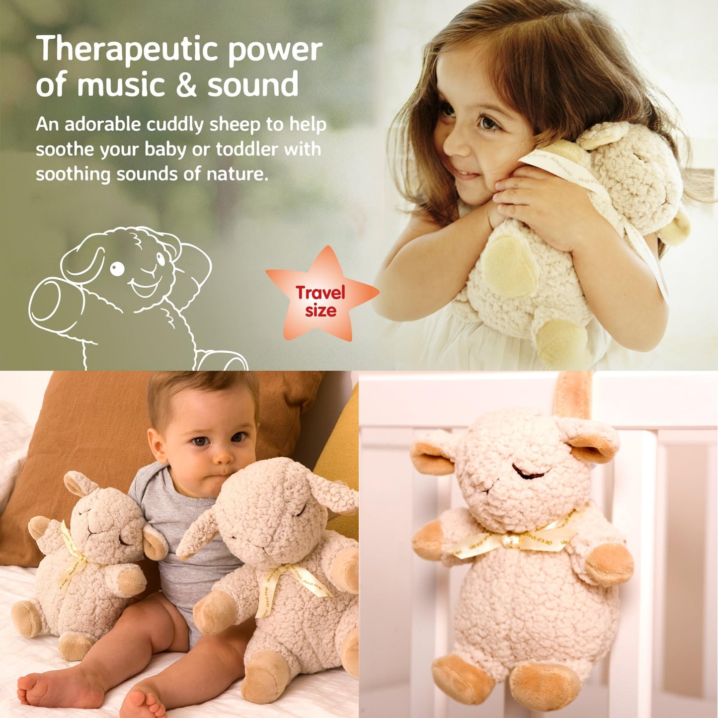 Cloud b Sound Machine with White Noise Soothing Sounds | Cuddly Stuffed Animal & Nomadic Nightlight | Record Parent Voice | Adjustable Settings & Auto-Shutoff | LoveLight™ Buddies - Drake The Dragon™