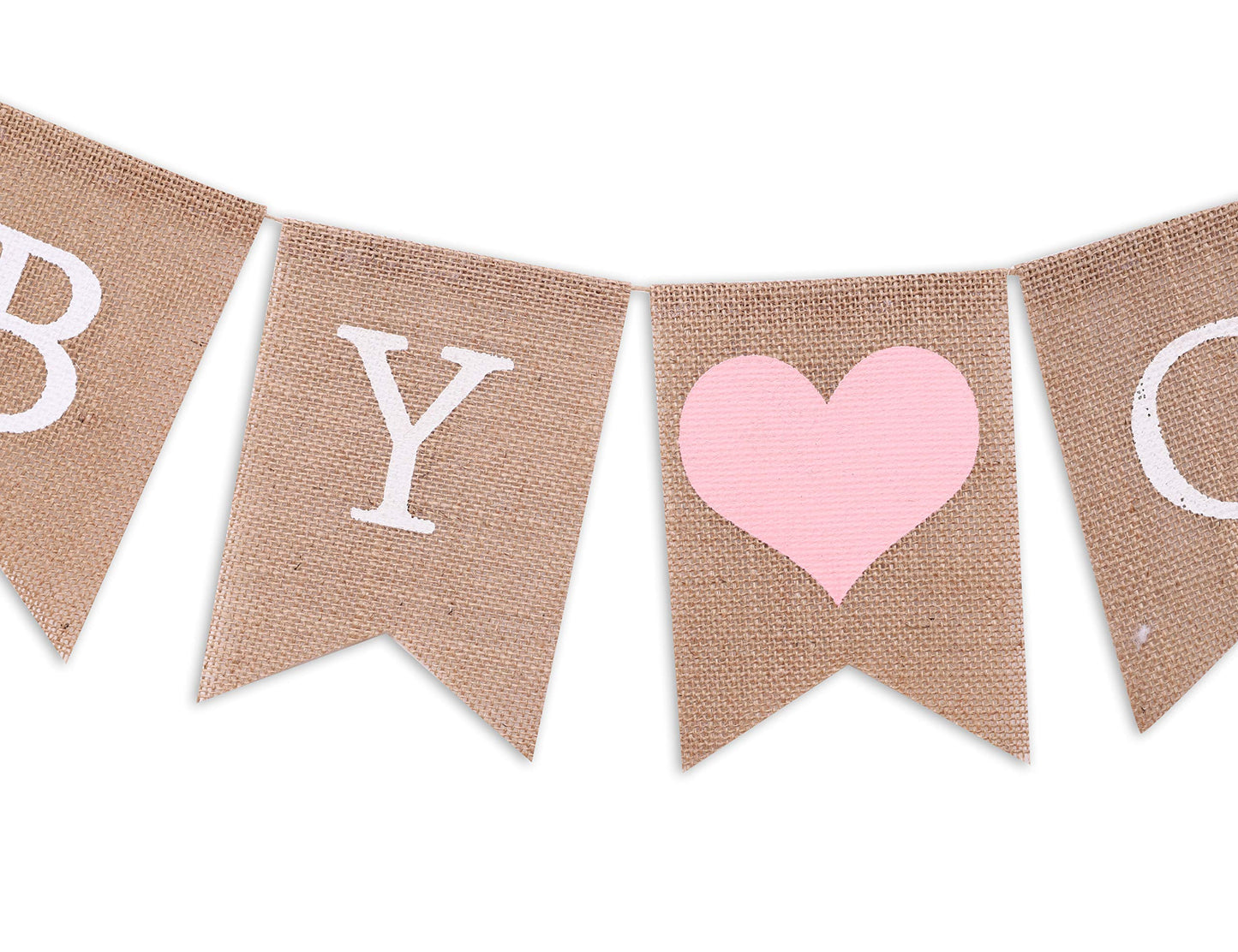 Sweet Baby Boy Burlap Banner - Rustic Baby Shower Decorations, Photo Props (Sweet Baby Boy Blue)