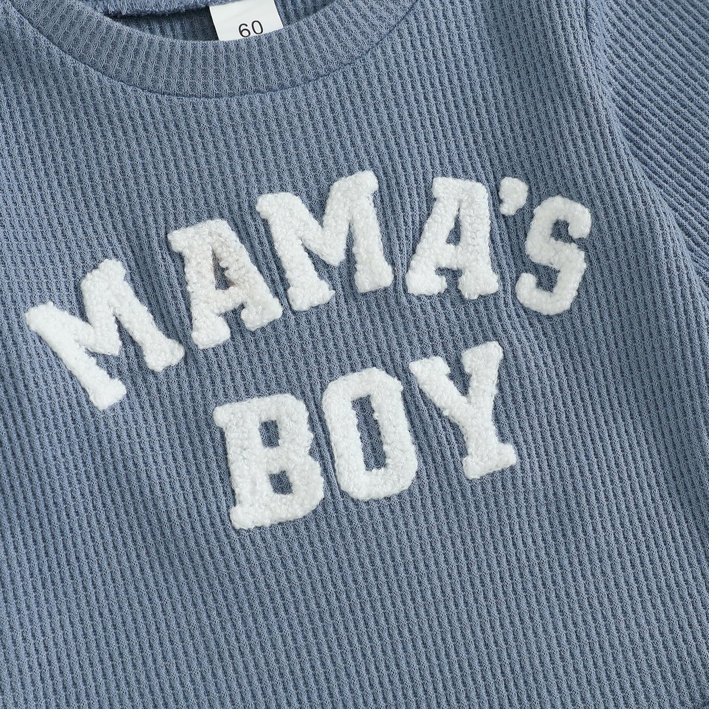 Douhoow Baby Boy Clothes Letters Embroidered Baby Sweatshirt Romper Waffle Pants Set Infant Boy Fall Winter Outfits