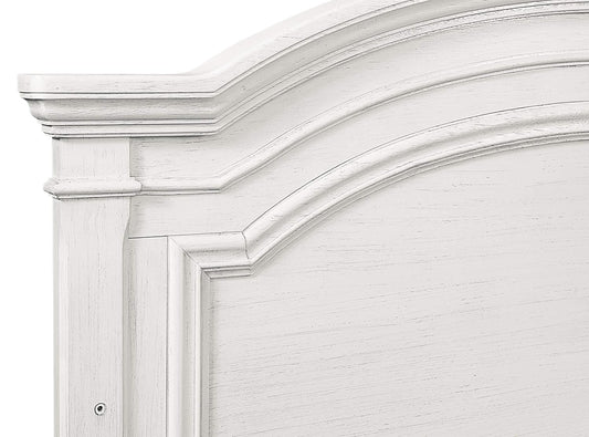 Westwood Design Arch Paneled 4 in 1 Convertible Crib, Olivia, Brushed White