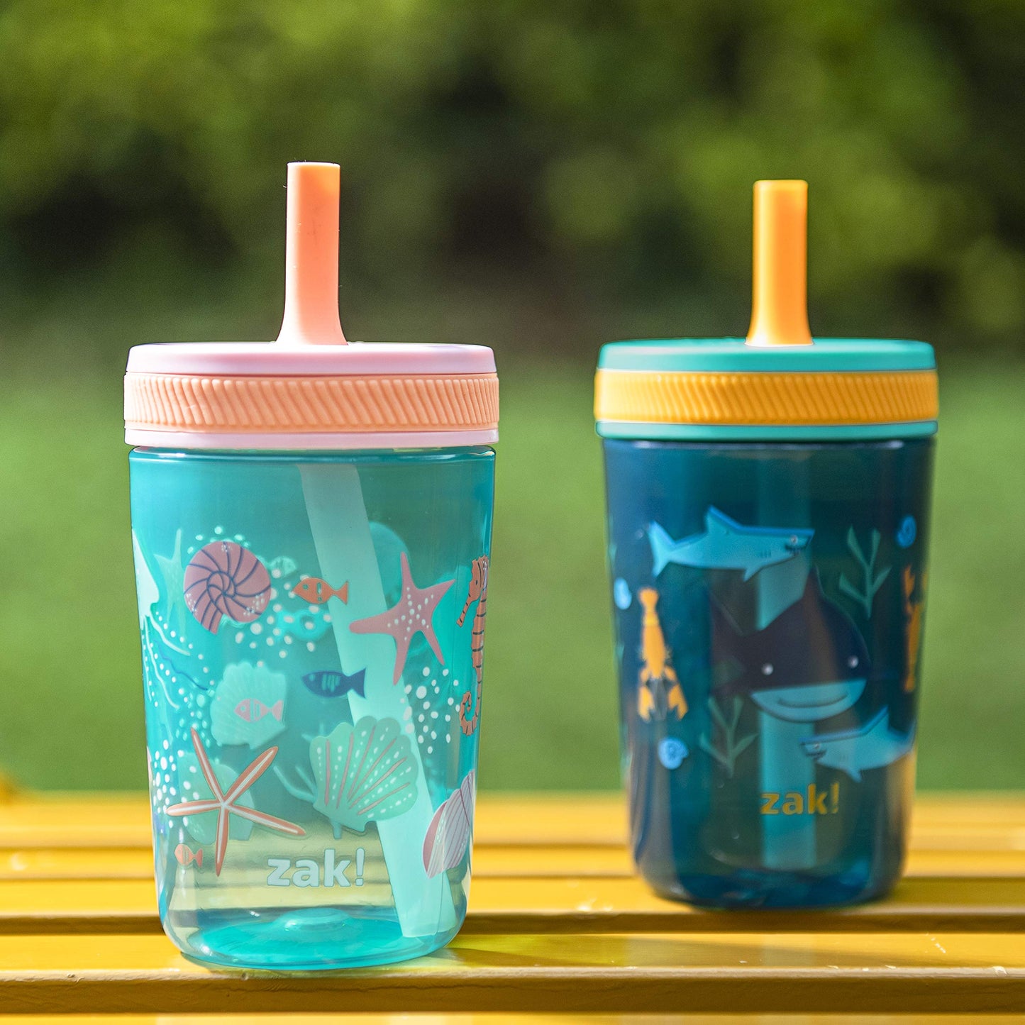 Zak Designs Disney Princess Kelso Toddler Cups For Travel or Home, 15oz 2-Pack Plastic Sippy Cups, Leak-Proof For Kids (Ariel, Aurora, Belle, Cinderella, Jasmine, Mulan, Rapunzel, Tiana)