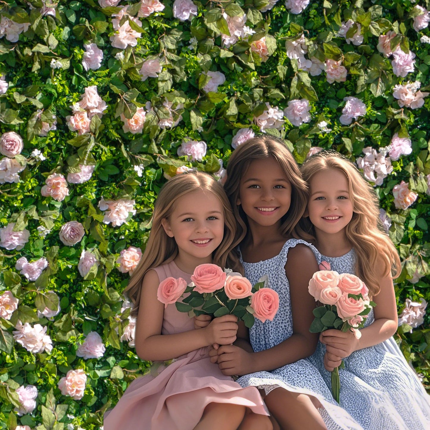 Artificial Luxury Flower Wall Panels, Gorgeous 3D Silk Floral Backdrop for Wedding, Baby Show, Party and Home Decor, Quick Assembly/Storage, Eco & Pet Friendly, 2 pcs, Each Panel 2*8 ft.