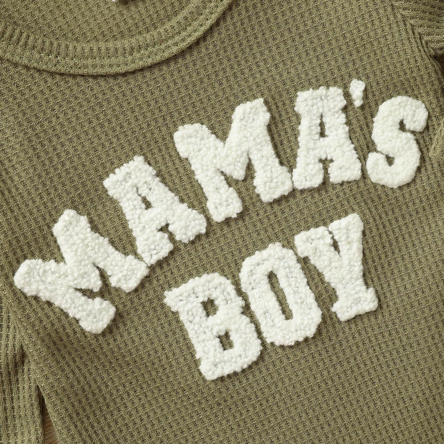 GRNSHTS Newborn Baby Boy Romper Coming Home Outfits Letter Print Bodysuit Jumpsuit+Hat+Gloves 3PCS Clothes Set