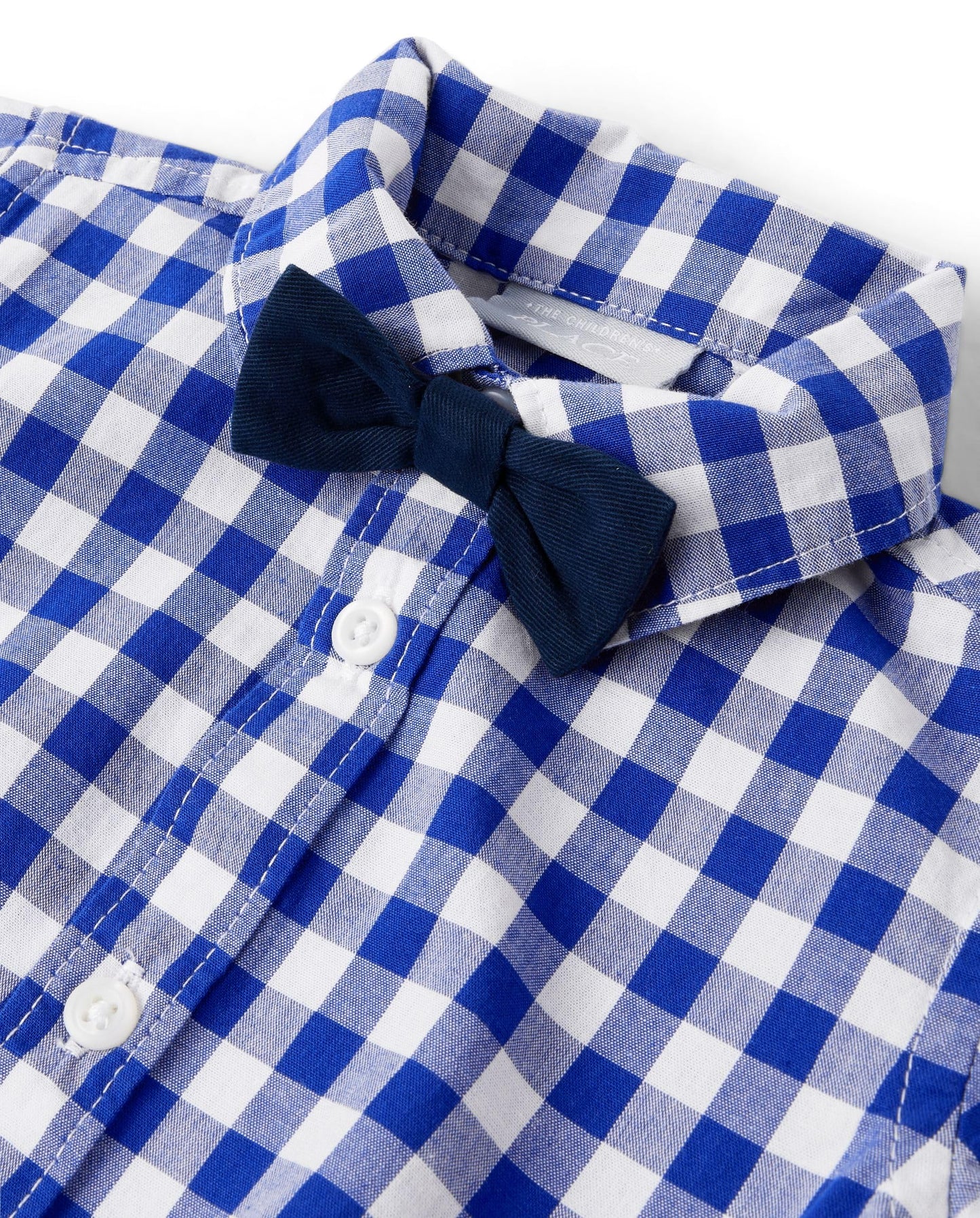 The Children's Place baby-boys And Newborn Short Sleeve Button Down Shirt and Shorts 2 Piece Outfit Set