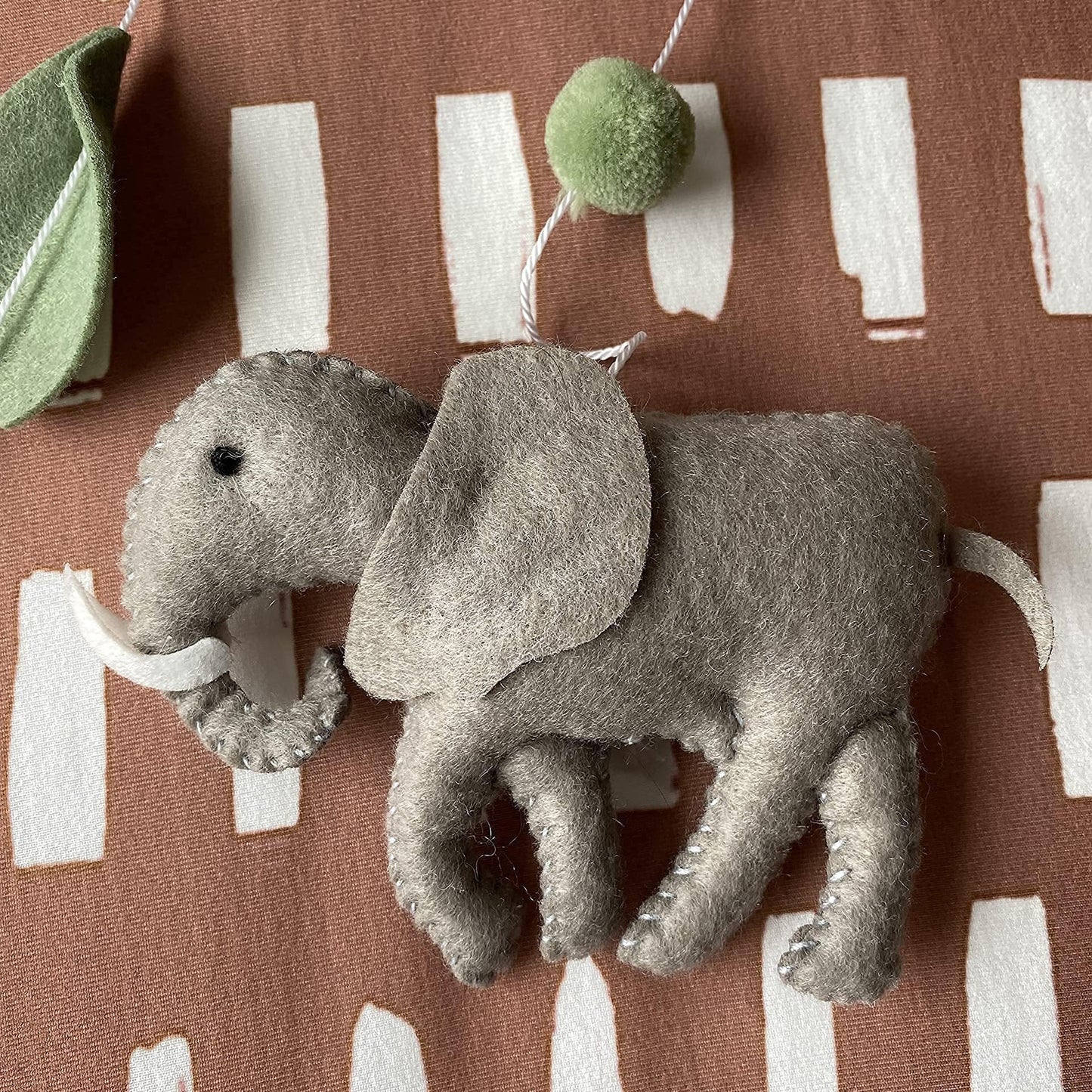 Baby Crib Mobile (Felt Rose) - Baby Shower Gift Nursery Decorations - Handmade Floral Decor for Girls