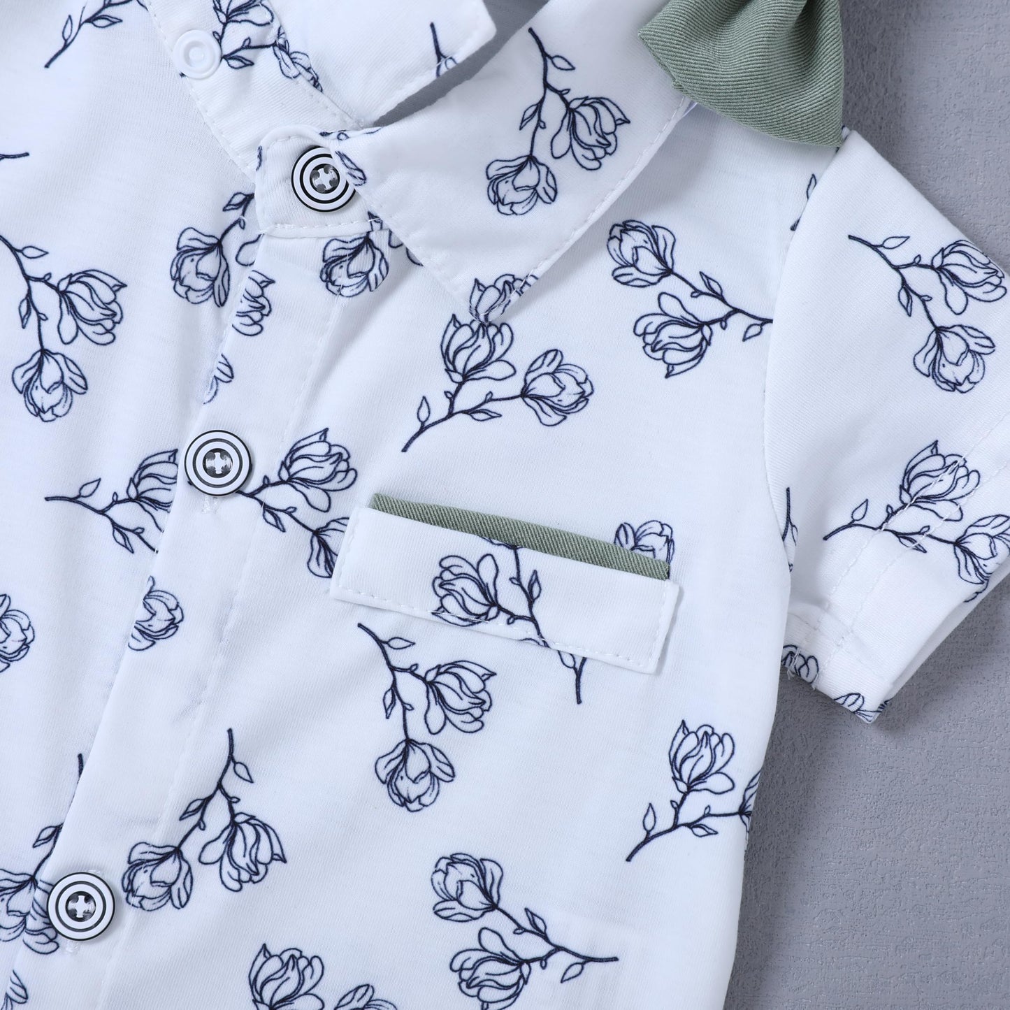 ZOEREA Baby Boy Clothes Suit Infant Short Sleeve Gentleman Outfits Dress Shirt+Bowtie+Suspender Shorts 0-18M