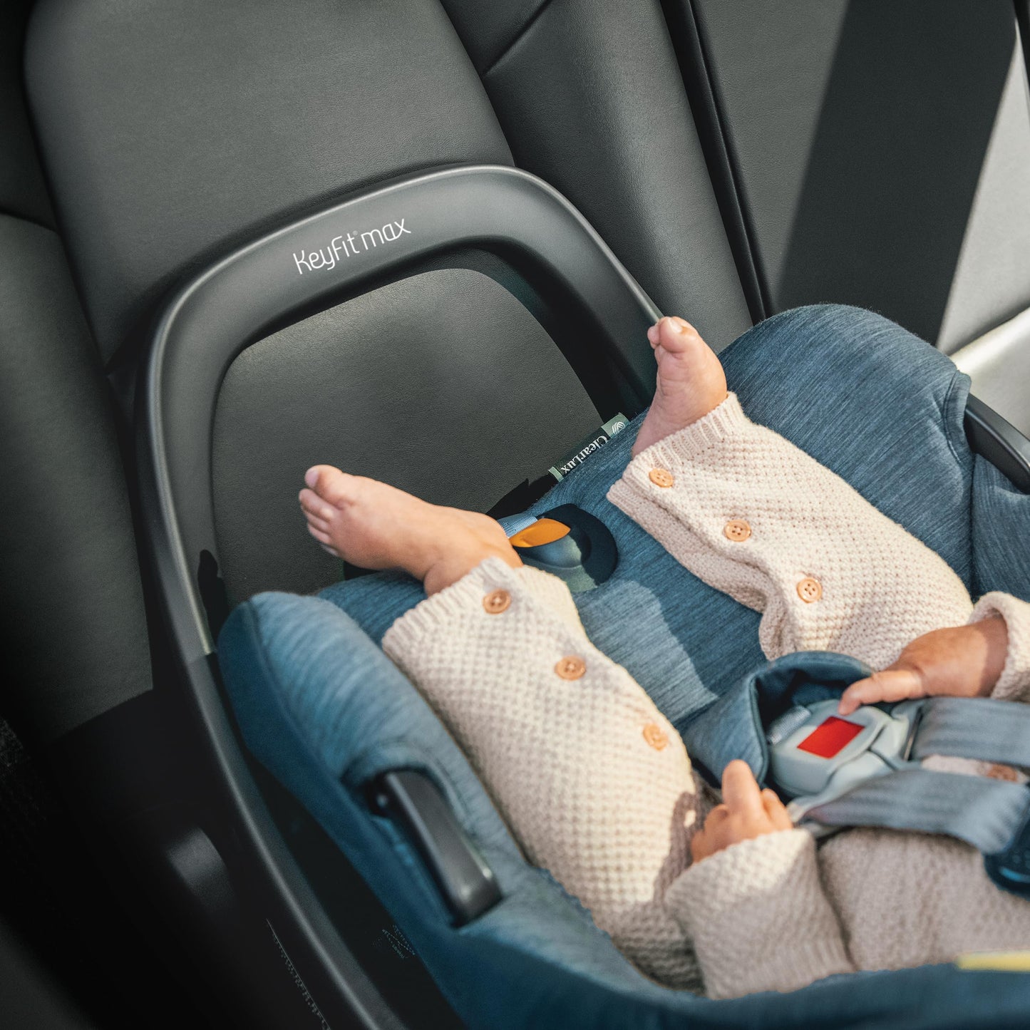 Chicco KeyFit® Max ClearTex® Infant Car Seat and Base, Rear-Facing Seat for Infants 4-30 lbs., Infant Head and Body Support, Compatible with Chicco Strollers, Baby Travel Gear | Lupine/Purple