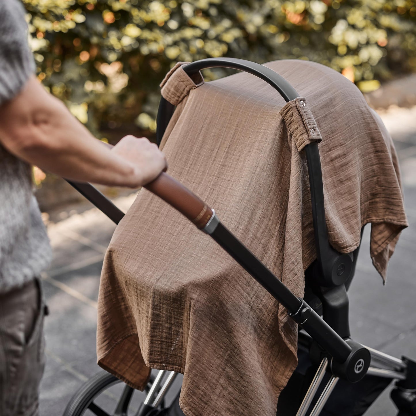 Car Seat Cover Baby - Organic Cotton - Carseat Covers Baby - Carseat Cover - Car Seat Canopy - Carseat Canopy - 100% Muslin Cotton, 43" x 32" (Soft Grey)