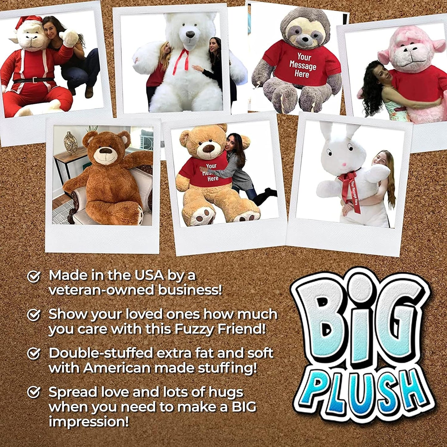 Big Plush 5-Foot Giant Teddy Bear - Soft Plush Toy - Huge Stuffed Animal in Big Box
