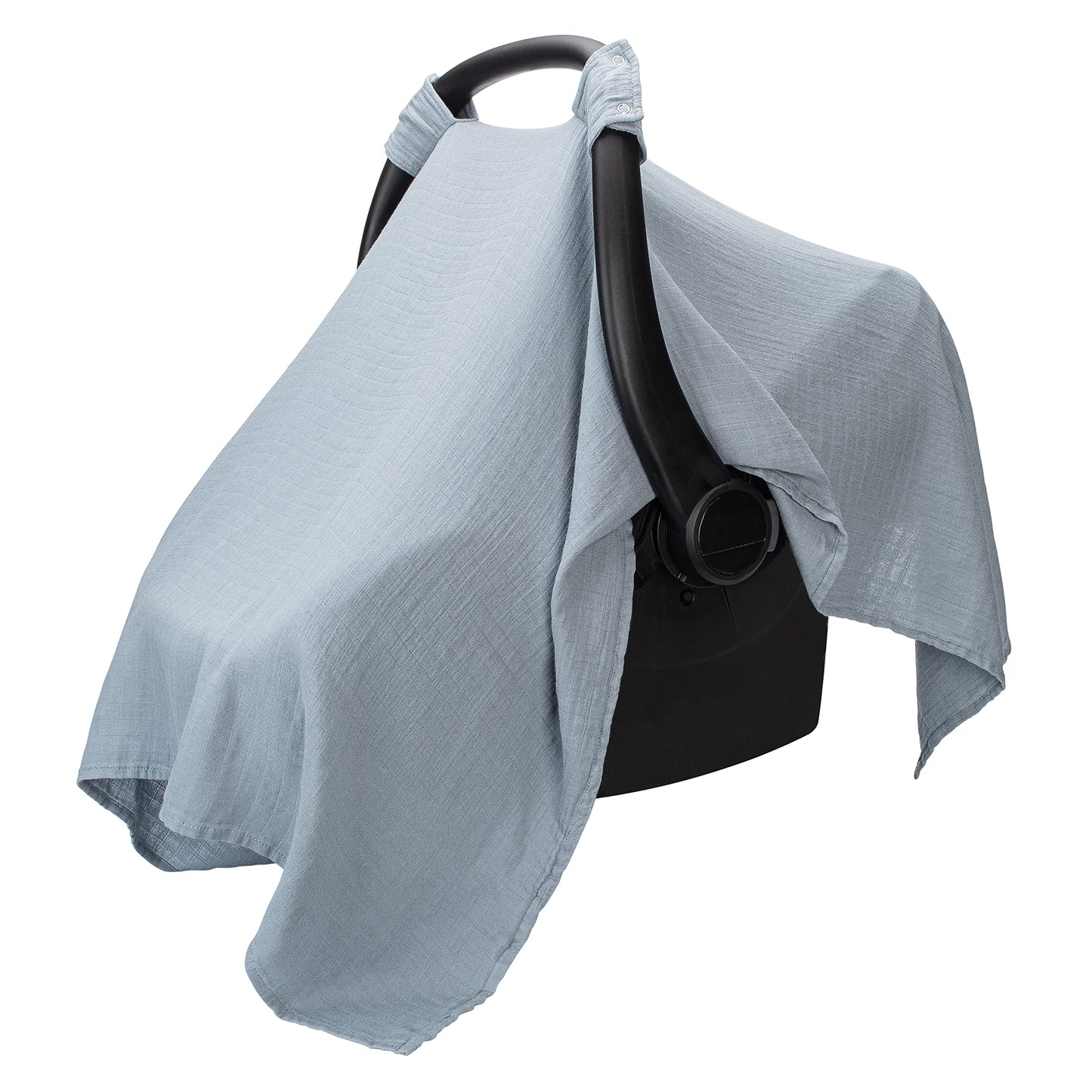 Comfy Cubs Baby Car Seat Cover - Soft, Breathable Bamboo Rayon and Muslin Cotton Blend - Lightweight Canopy for Sun, Bug, and Comfort Protection - Large Size Infant Seat Cover in Sage Design