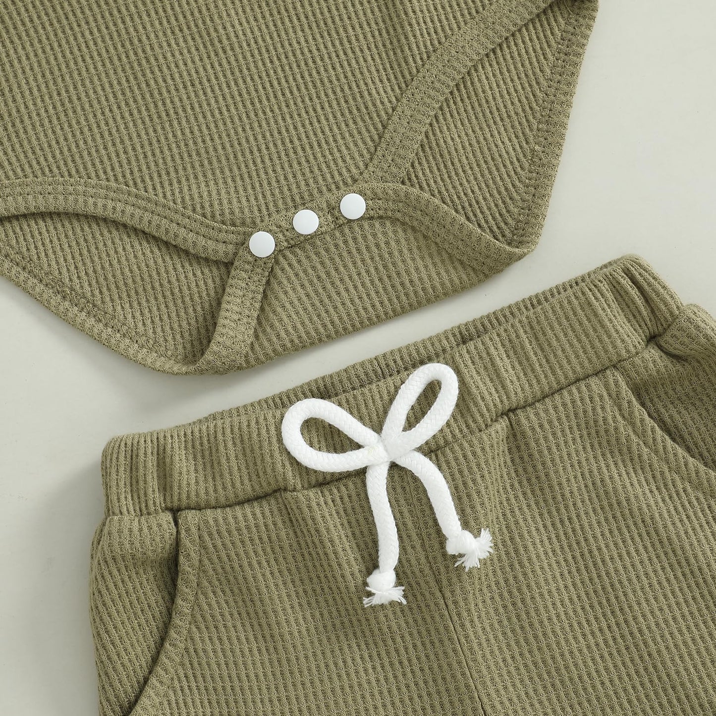 MERSARIPHY Newborn Baby Boy Summer Clothes Mama's Boy Little Dude Short Sleeve Romper Shorts Set Infant Waffle Knit Outfit