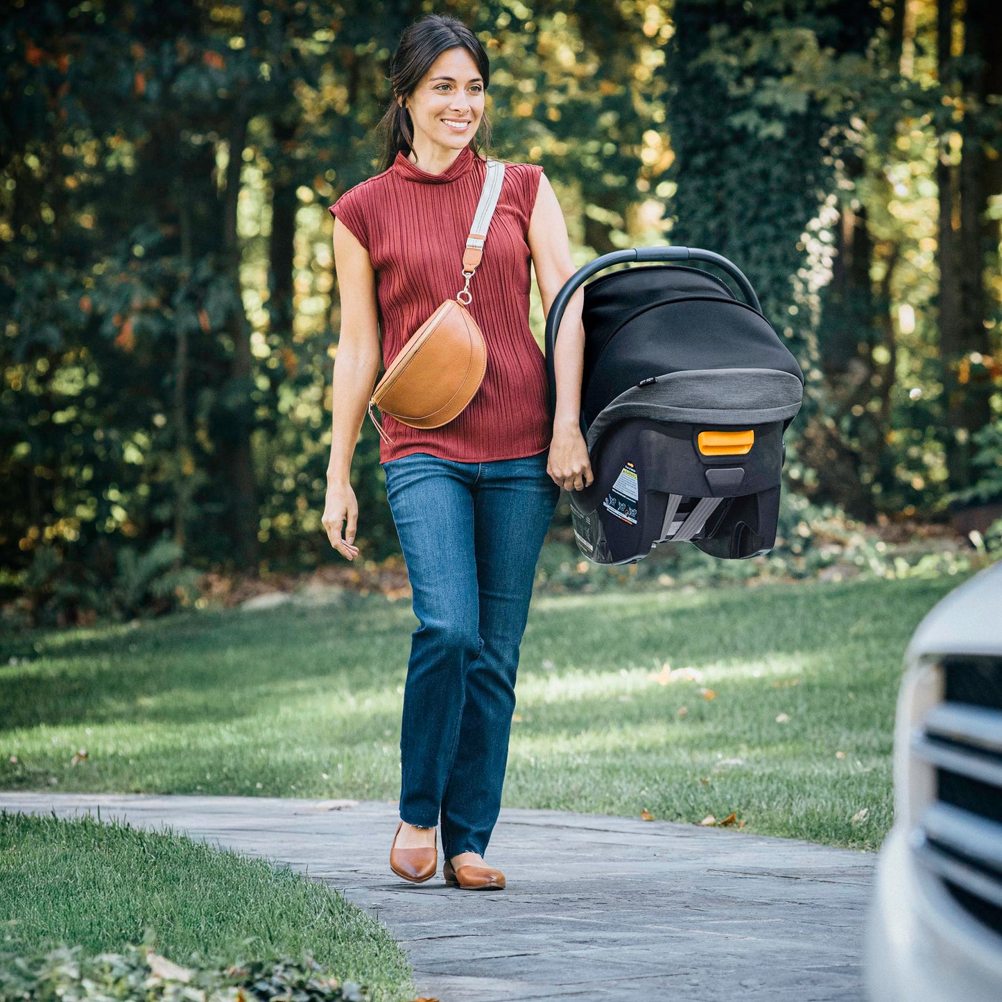Chicco KeyFit® Max ClearTex® Infant Car Seat and Base, Rear-Facing Seat for Infants 4-30 lbs., Infant Head and Body Support, Compatible with Chicco Strollers, Baby Travel Gear | Lupine/Purple