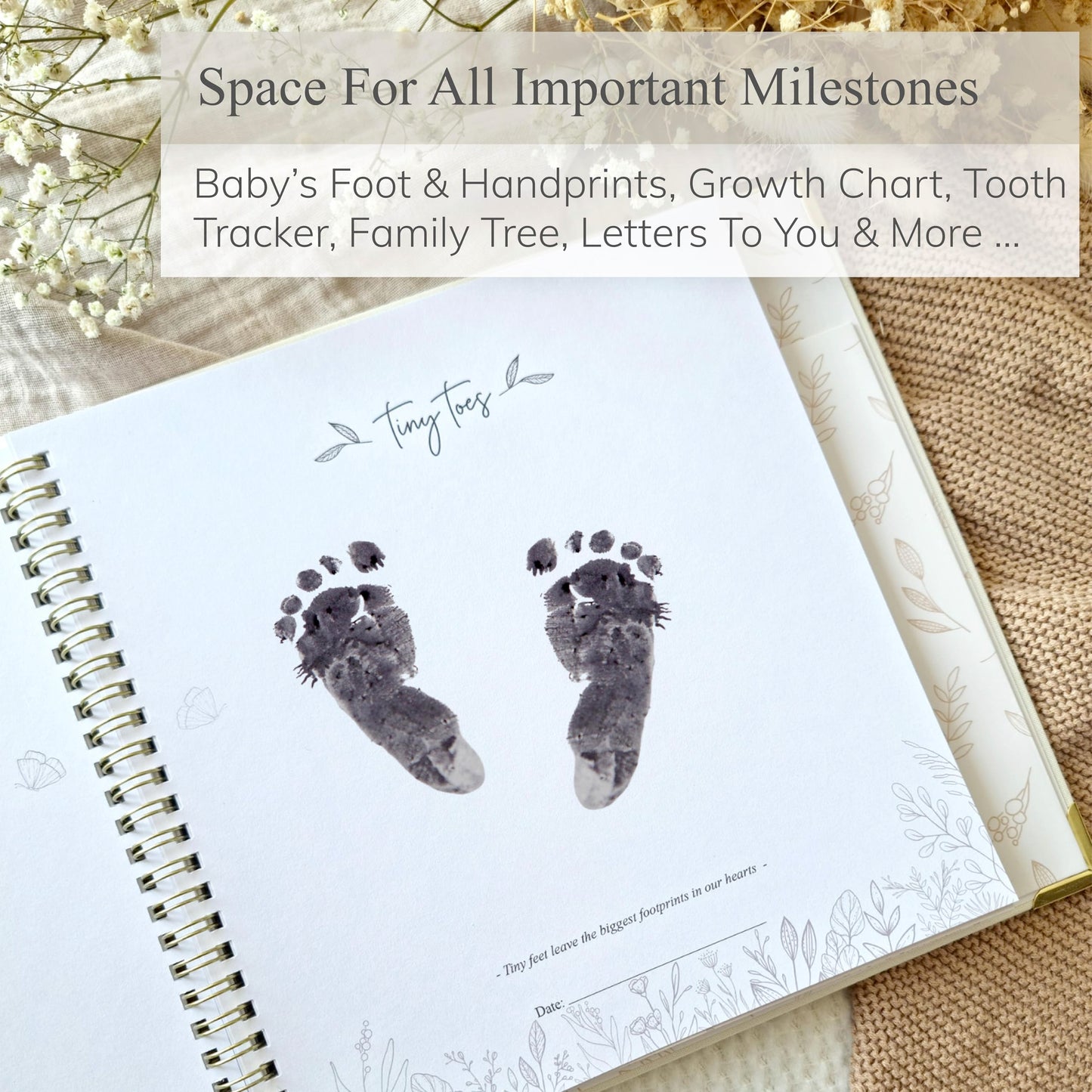 Baby Book Keepsake Boy or Girl Timeless Baby Memory Book First 5 Years for Baby Shower Gender Neutral Baby Scrapbook New Mom Gift Baby Journal from Birth to Age 5 Milestone Book Sage Green