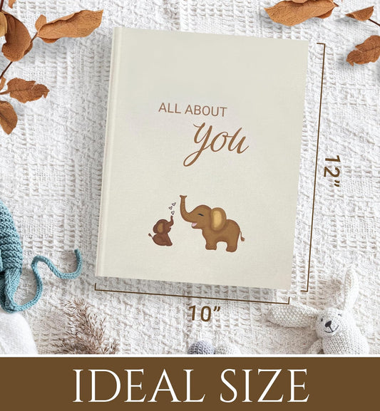 Babys First Year Book, Baby Memory Book Boy or Girl, Baby First Book, Minimalist Baby First Year Book, Scrapbook Baby, Keepsake Baby Memory Book, Gender Neutral Baby Milestone Warm Earth Colors