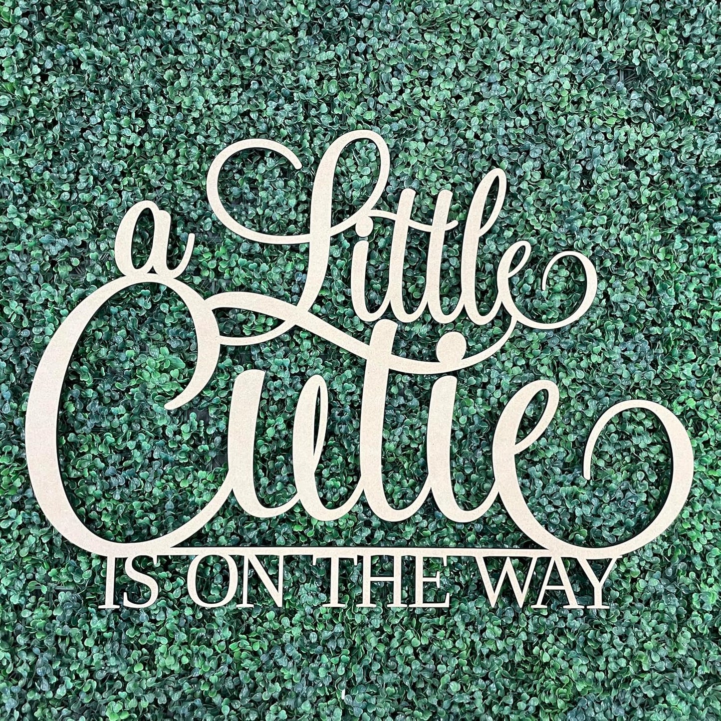 A Little Cutie is on the way Sign for Baby Shower backdrop wall decoration, Wooden cut out banner, Orange citrus theme photo booth centerpiece decor
