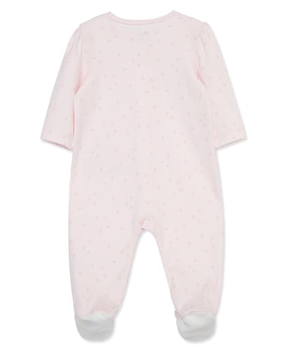 Little Me Clothes for Baby Girls' 100% Cotton Scratch-Free Tag Footie Sleeper, Preemie to 9 Months