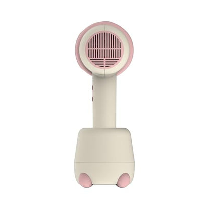 Cordless Baby Hair Dryer for Infant, Low Heat Gentle Air Rechargeable Small Hair Blow Dryer for Baby Butt Skin with 3 Speed Settings, 0-3 Years Using (Khaki)