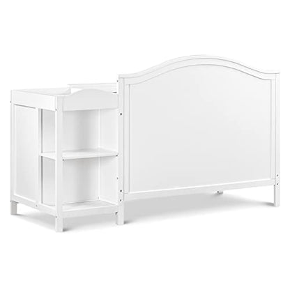 DaVinci Charlie 4-in-1 Convertible Mini Crib and Changer Combo in White, Greenguard Gold Certified