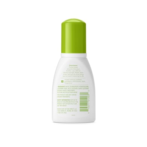 Babyganics Foaming Dish Soap, Pump Bottle, Fragrance Free, 16oz, 3 Pack