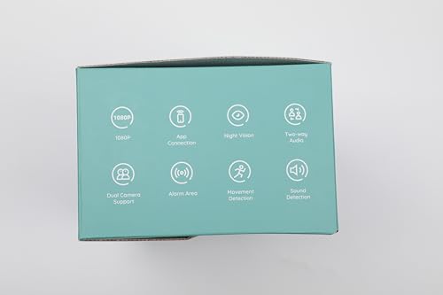BOIFUN Split Screen Video Baby Monitor WiFi, 2 Cameras, Smartphone APP Control & LCD Monitor, AI Motion & Sound Detection, 4.3'' 4X Zoom, 1080P Smart (Monitor para Bebe), Area Alarm, Video Recording