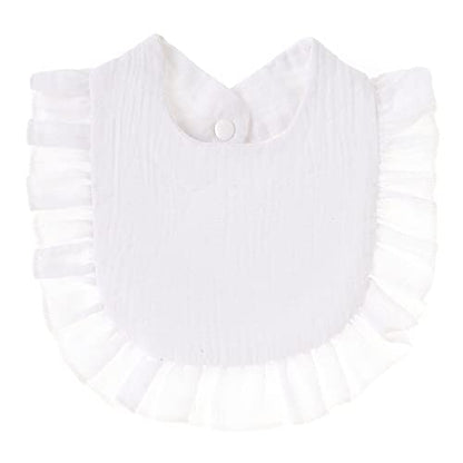 4 PACK Solid Muslin Baby Drool Bibs Set for Unisex Boys Girls Cotton Adjustable Teething Feeding Drooling Bibs