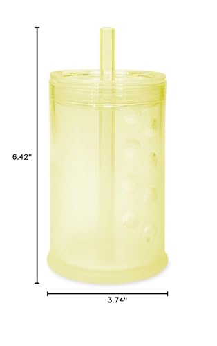 Olababy Silicone Training Cup with Straw Lid | Babies Water Drinking Cup | 6+ Mo Infant To 12-18 Months Toddler | Sippy Cup For Kids & Smoothie Cup | Baby Led Weaning (Mint, 5 oz)