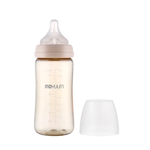 PPSU All-in-One Baby Bottle - Anti-Colic, Wide-Neck, Stable Base, Easy to Clean, Natural, Cloud Edition, 170ml, 6oz, Stage 1 (Slow Flow)