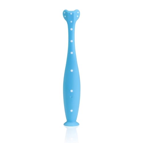 Frida Baby Triple-Angle Toothhugger Training Toddler Toothbrush | Toddler Toothbrush 2 Years and Up, Cleans All Sides at Once | Pink