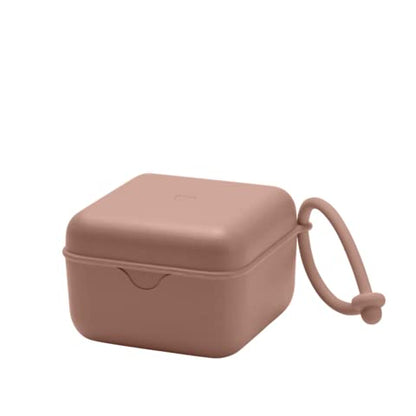 BIBS Pacifier Box with Loop for Storing & Carrying Soothers | 100% BPA Free Material | Designed & Made in Denmark | Vanilla