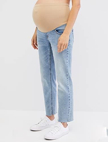 Motherhood Maternity Women's Stretch Secret Fit Over The Belly Straight Leg Pregnancy Jeans
