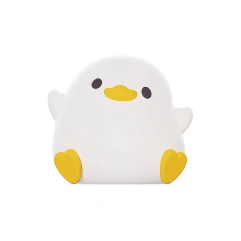 DuDu Duck Night Light, Cute Duck Lamp, Squishy Silicone Nightlight for Bedrooms with 30 Minutes Timer, Rechargeable Bedside Lamp with Touch Control for Bedrooms, Living Room